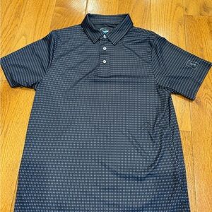 PGA Tour Navy Patterned Polo Shirt